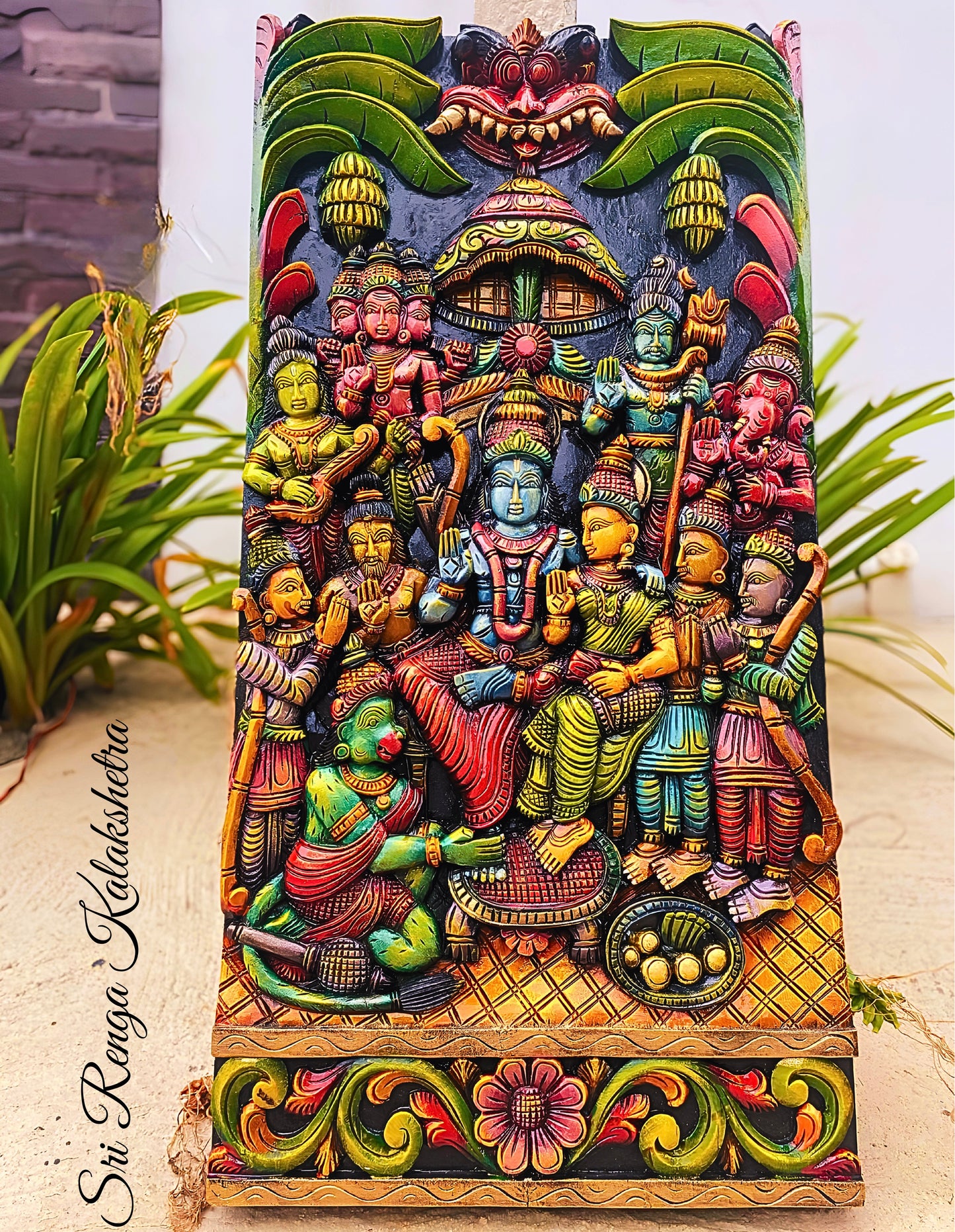 Ramar Pattabishekam Wooden Panel