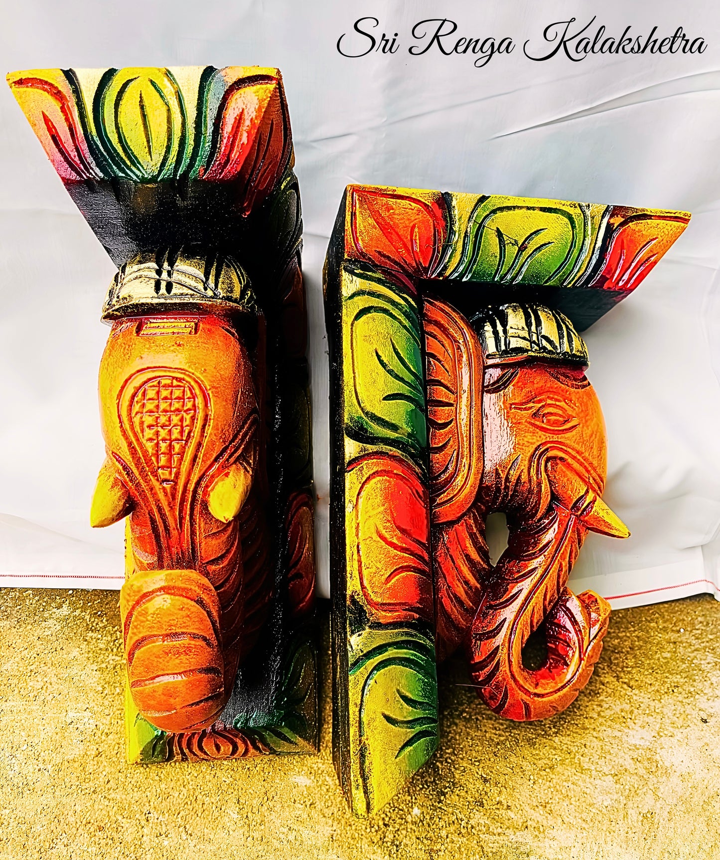 Elephant Head Motif Wall Brackets