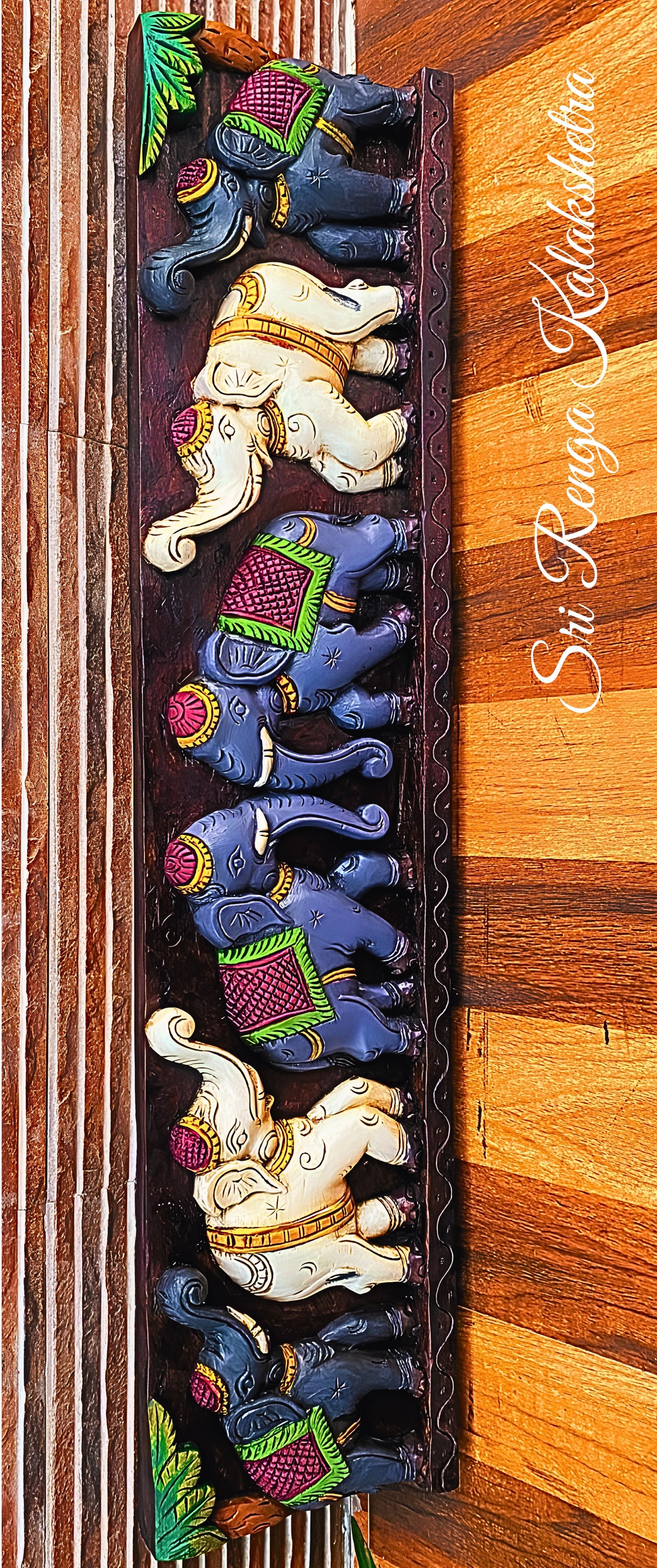 Wooden Elephant Panel