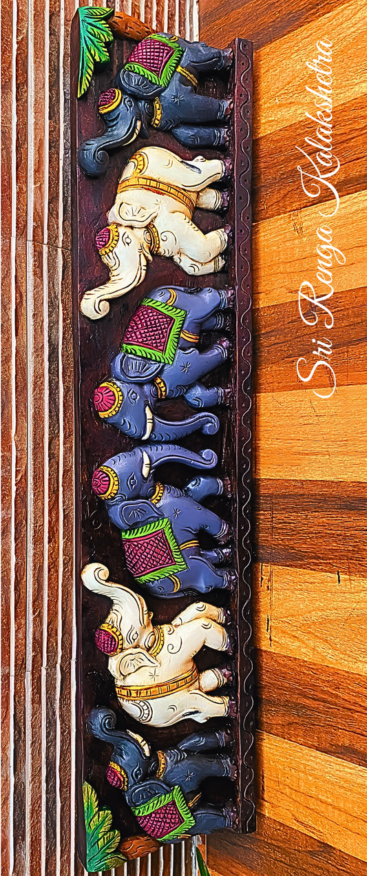 Wooden Elephant Panel