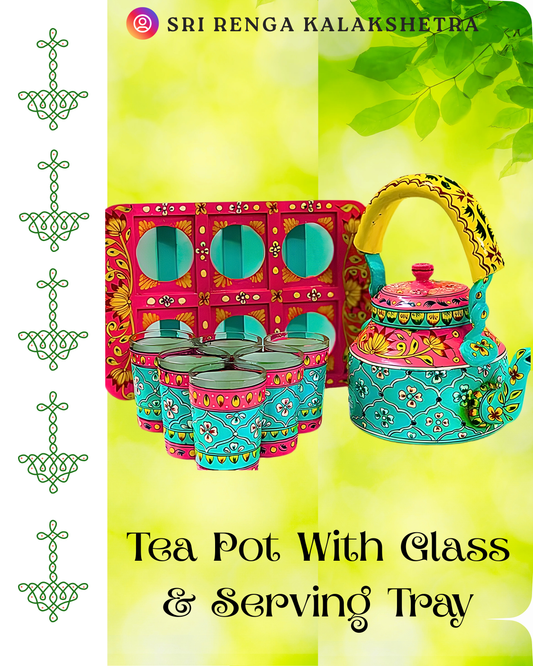 𝐂𝐨𝐥𝐨𝐮𝐫𝐟𝐮𝐥 𝐊𝐞𝐭𝐭𝐥𝐞, 𝐒𝐞𝐫𝐯𝐢𝐧𝐠 𝐓𝐫𝐚𝐲 & 𝐆𝐥𝐚𝐬𝐬 𝐒𝐞𝐭