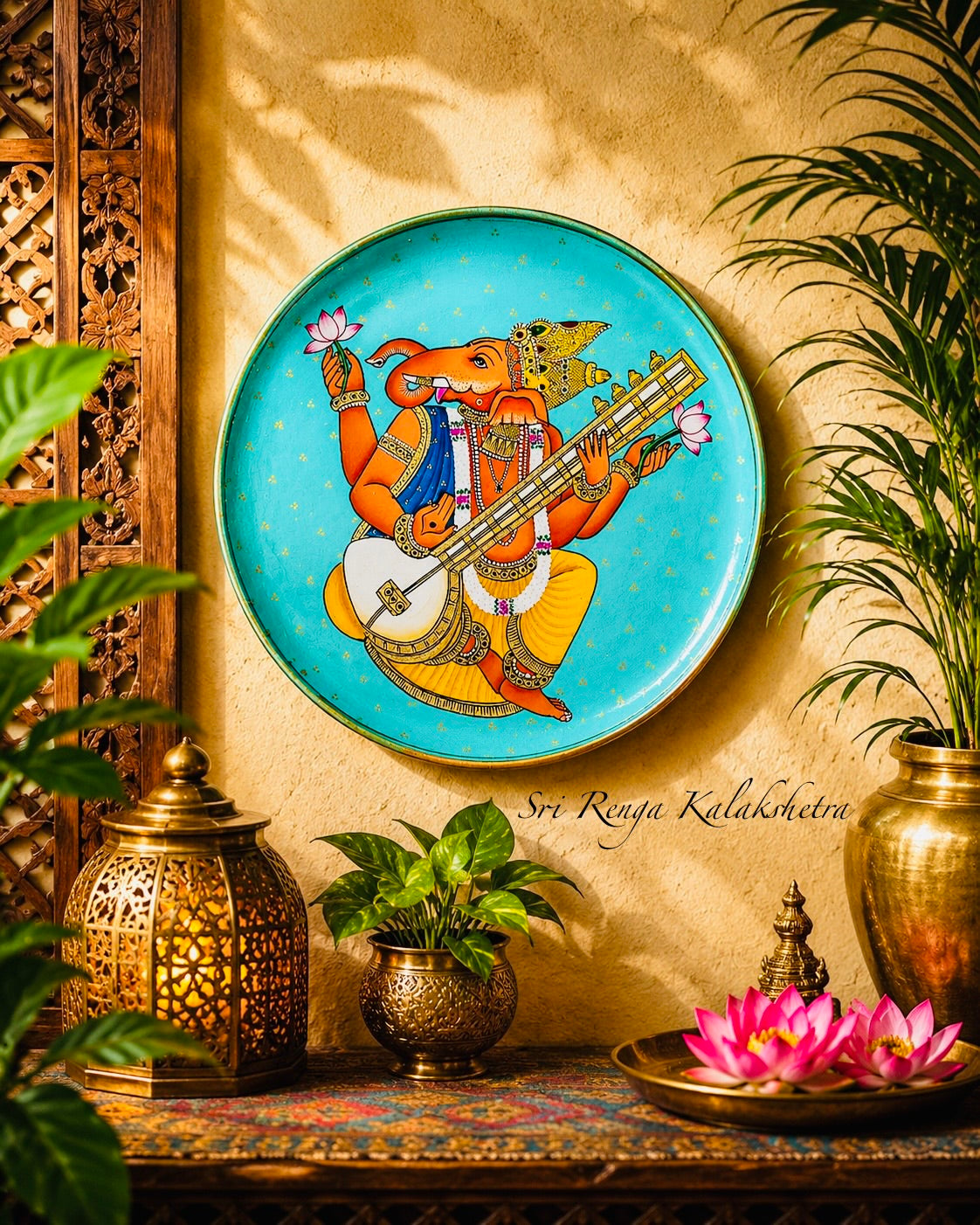 Pichwai Wall Plate - Lord Ganesha