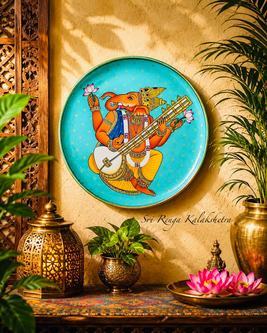 Pichwai Wall Plate - Lord Ganesha