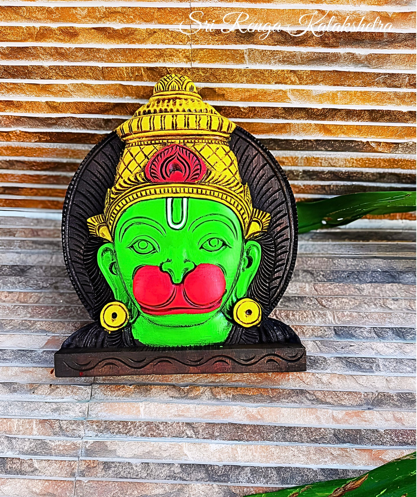 Wooden Hanuman Face Wall Hanging