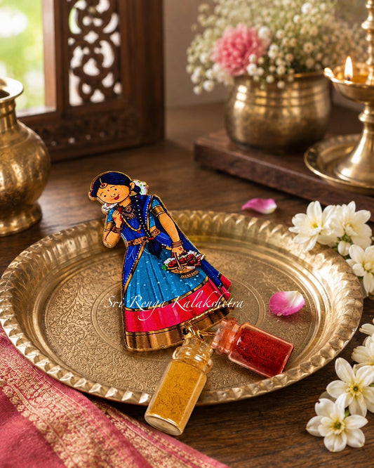 Colourful Girl Haldi Kumkum