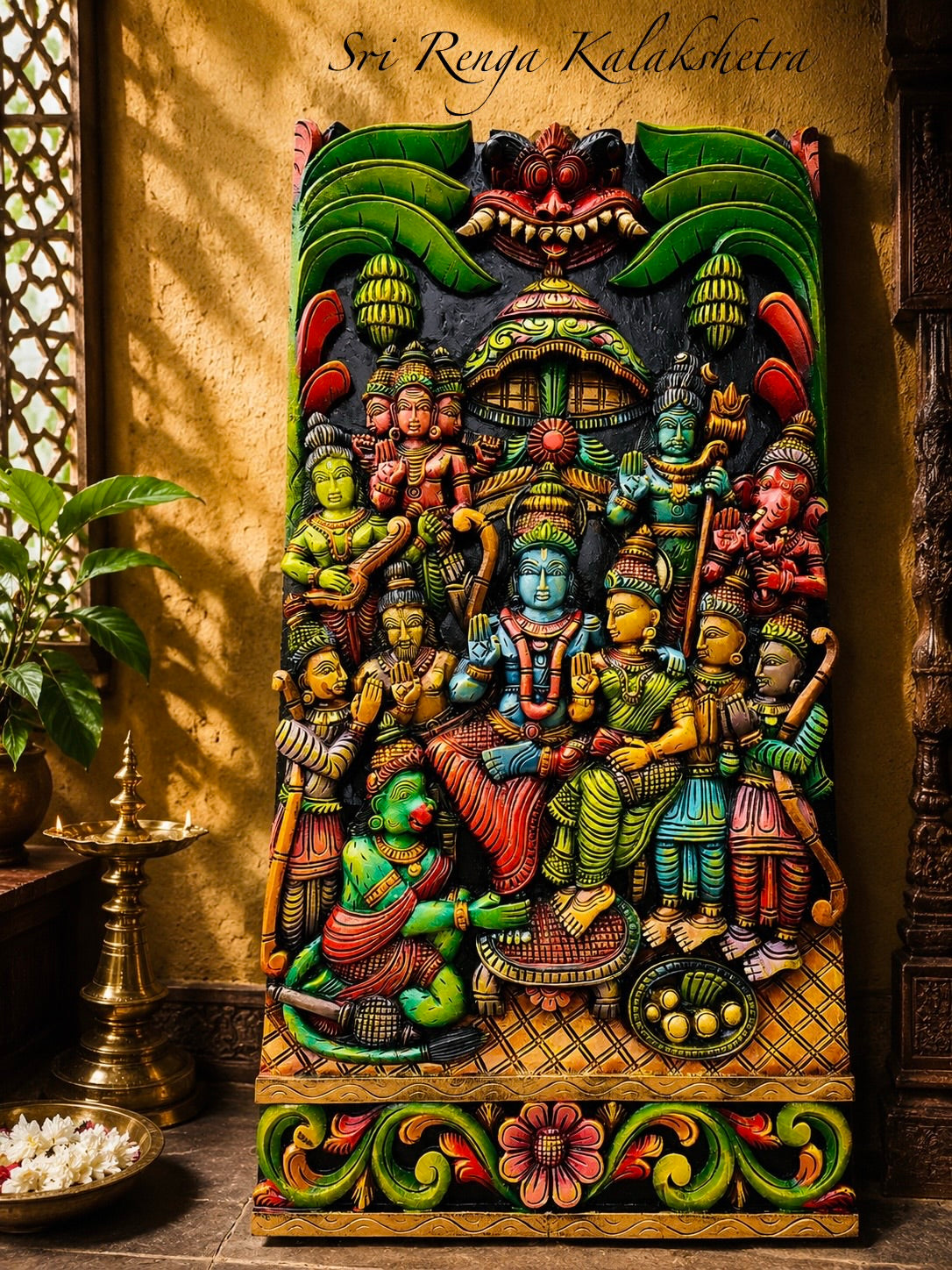 Ramar Pattabishekam Wooden Panel