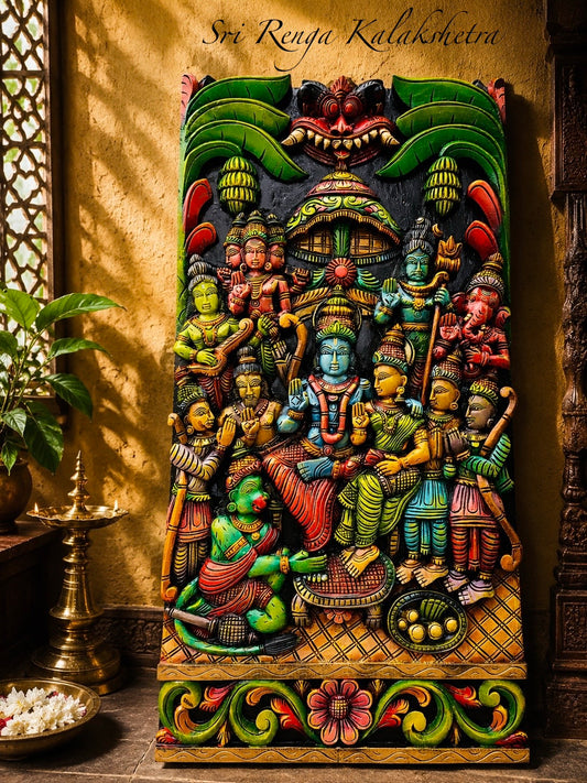 Ramar Pattabishekam Wooden Panel