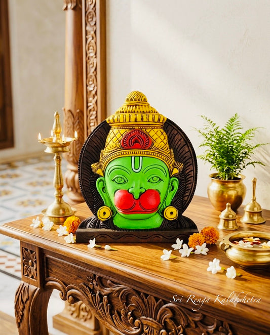 Wooden Hanuman Face Wall Hanging