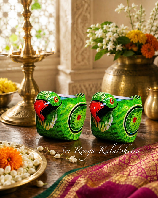 Festive Parrot Tea Light Candle Holders
