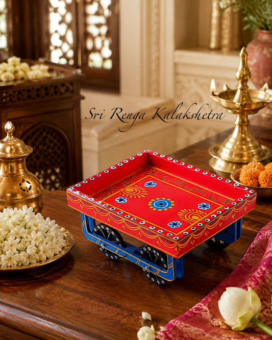 Hand-Painted Serving Cart