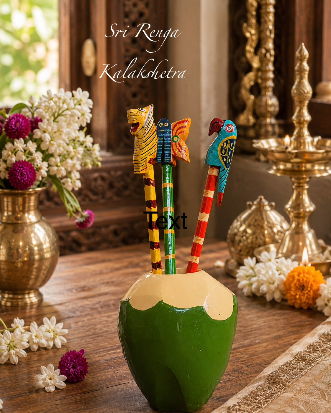 Tender Coconut Shaped Pen Holder